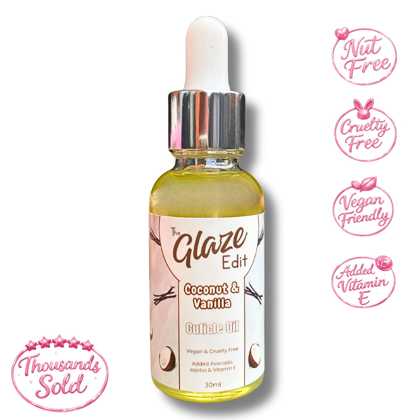 30ml Cuticle Oil - Coconut & Vanilla