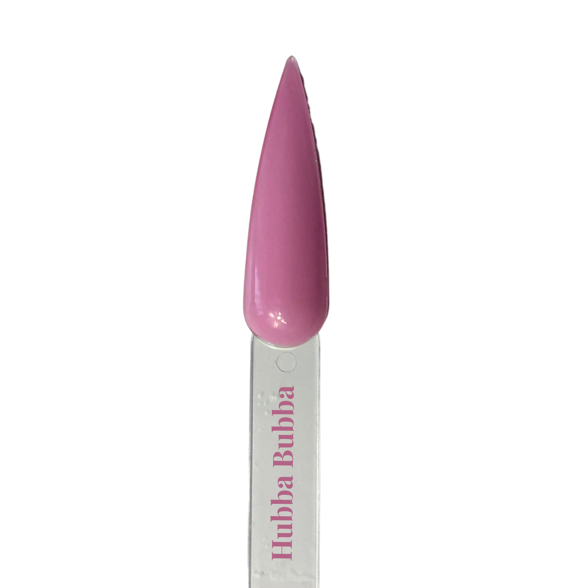 Hubba Bubba gel polish nail swatch in orchid pink-purple