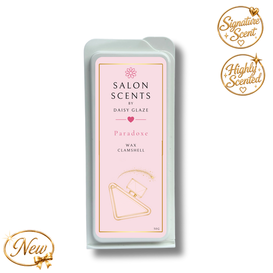 Paradoxe wax melt clamshell from the Daisy Glaze Salon Scents range