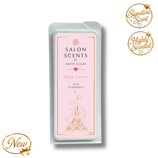 Snow Fairie wax melt clamshell from the Daisy Glaze Salon Scents range