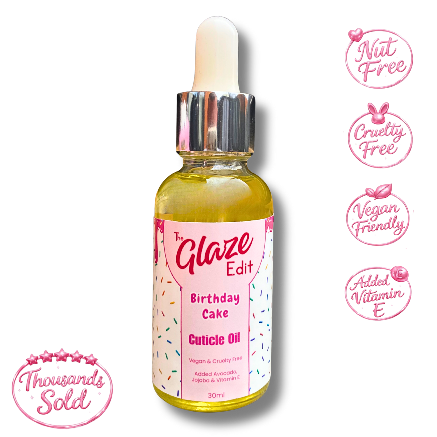 30ml Cuticle Oil - Birthday Cake
