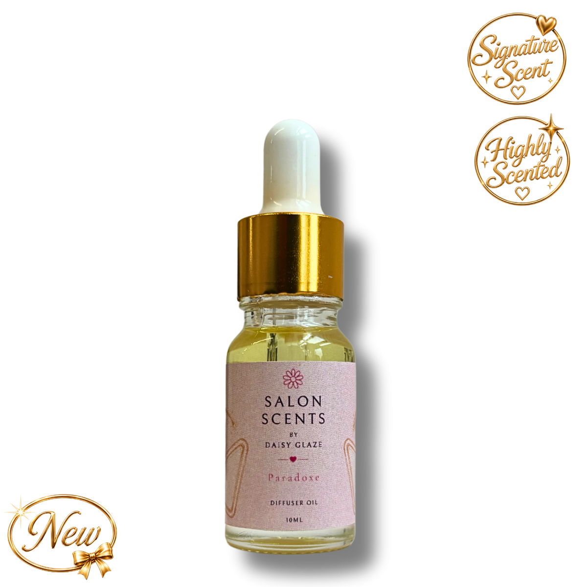 Paradoxe diffuser oil in a 10ml Daisy Glaze dropper bottle