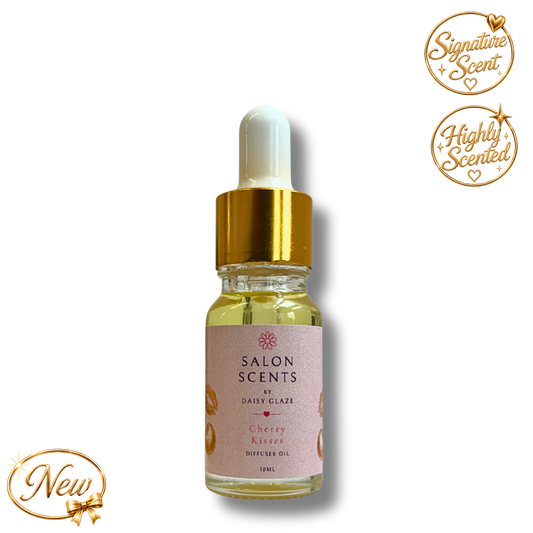 Cherry Kisses diffuser oil in a 10ml Daisy Glaze dropper bottle