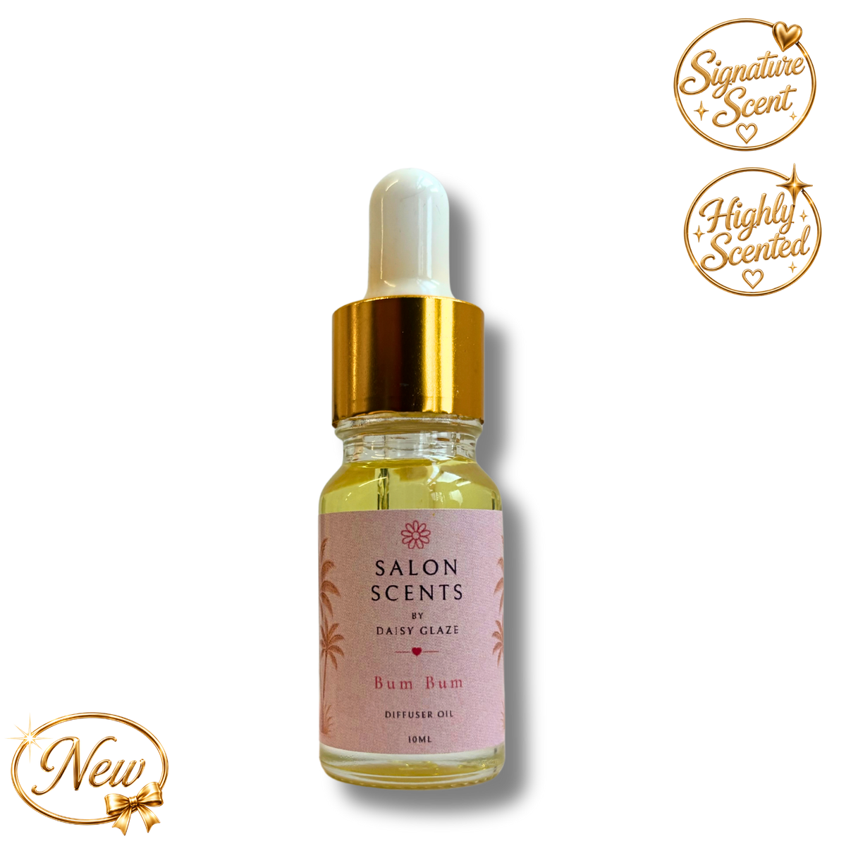 Bum Bum diffuser oil in a 10ml Daisy Glaze dropper bottle