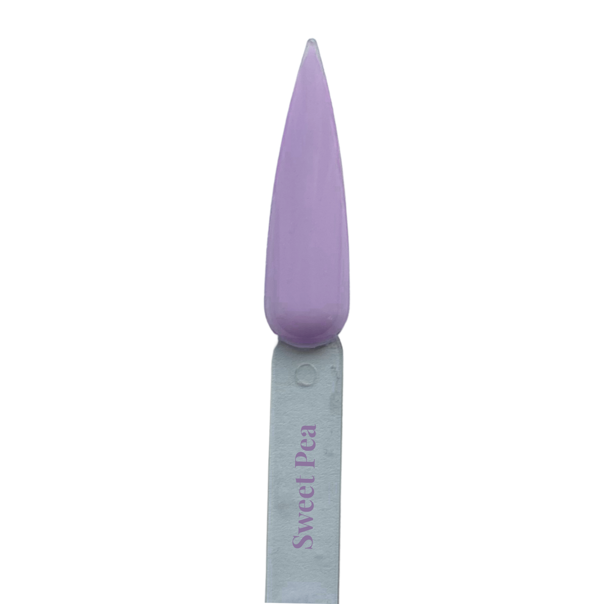 Sweet Pea gel polish nail swatch in soft lavender