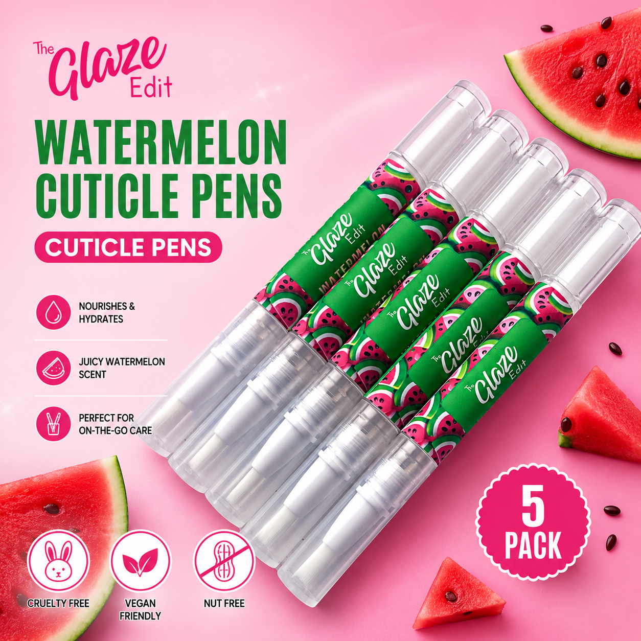 Watermelon Cuticle Oil - 5 Pack