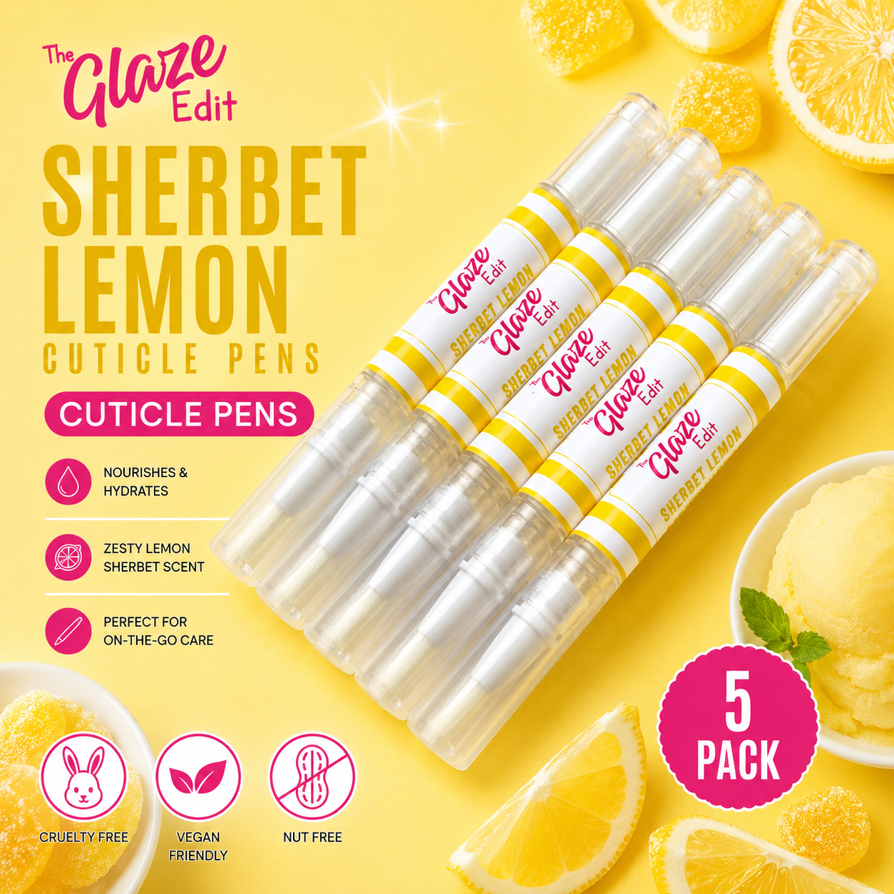 Sherbet Lemon Cuticle Oil - 5 Pack
