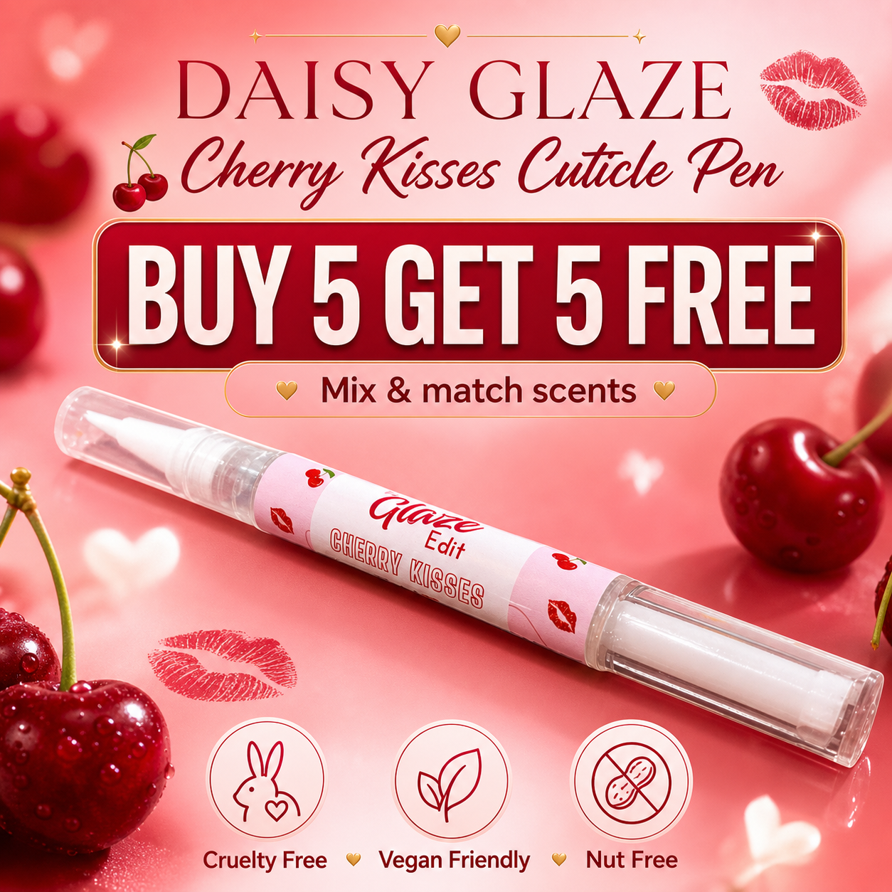 Cherry Kisses Strawberry Laces Cuticle Oil Pen