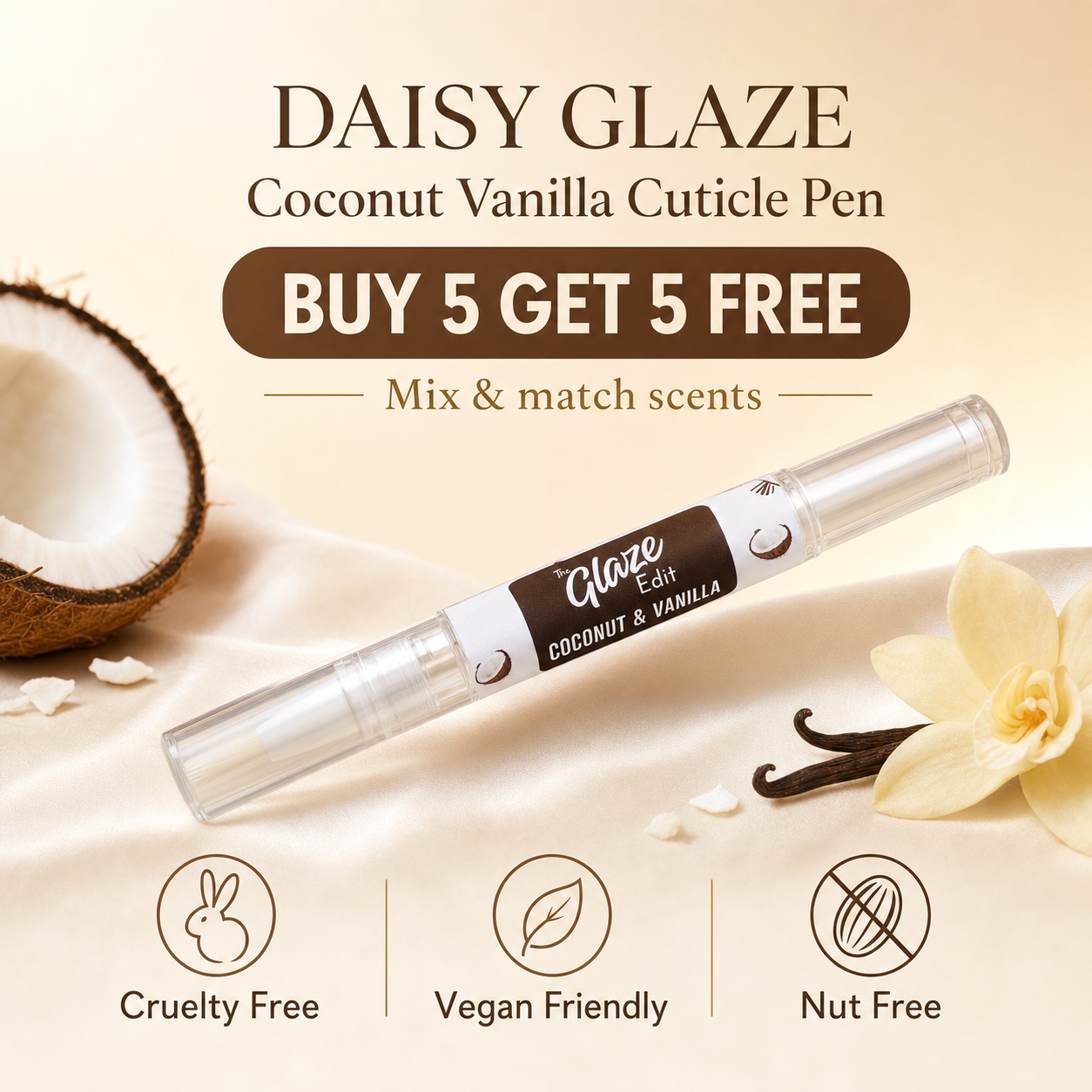 Coconut & Vanilla Cuticle Oil Pen