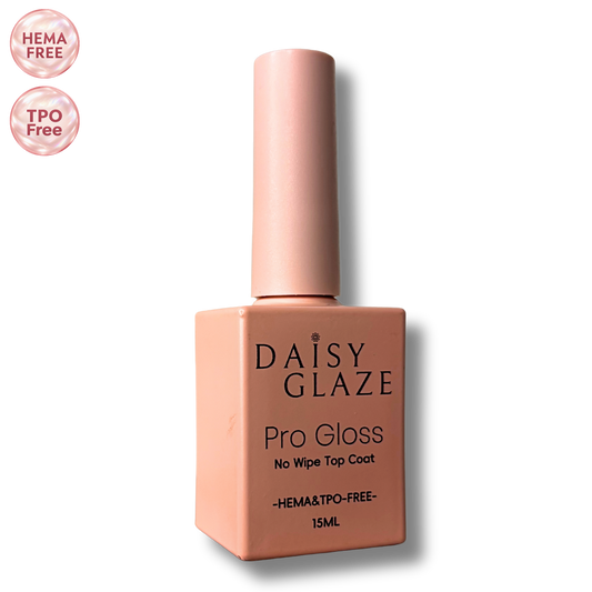 Daisy Glaze Pro Gloss HEMA-free no-wipe gel top coat bottle